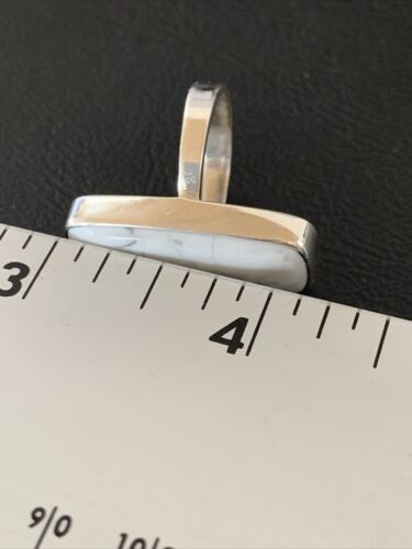 Native American Women's Navajo White Howlite Ring | Sterling Silver | Sz 7 | 11606