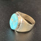 Navajo Blue Kingman Turquoise Ring | Sterling Silver | Sz 11 | Authentic Native American Handmade | 14142