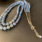 Native American Denim Lapis Bead Necklace | Sterling Silver | 21" | 2028