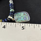 Navajo Green Turquoise Lapis Necklace with Opal Pendant | Sterling Silver | Native American Handmade | 14369