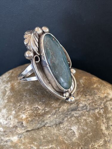 Navajo Blue Lapis Ring | Sterling Silver | Sz 10 | Authentic Native American Handmade | 01204