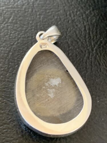 Navajo Blue Bisbee Turquoise Pendant | Sterling Silver | 1.5" | Authentic Native American Handmade | 1619