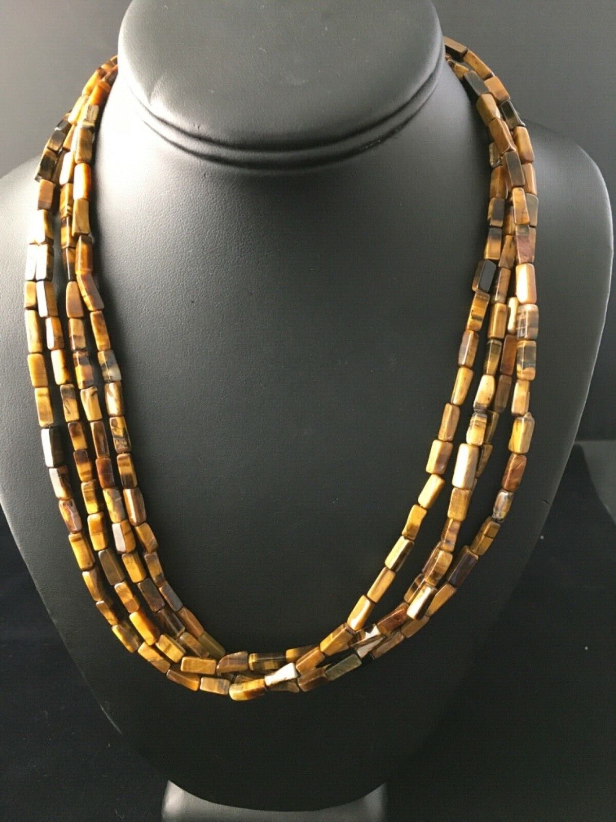 Navajo Tigers Eye Spiny Multi-Color Turquoise Sterling Necklace 19" | Handmade Jewelry | 1789