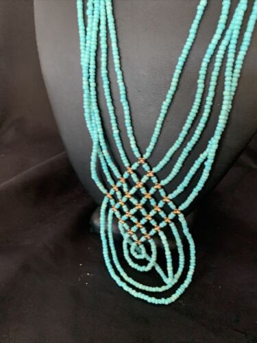 Santo Domingo Turquoise Heishi 5-Strand Necklace | Sterling Silver & Gold-Filled | 12073