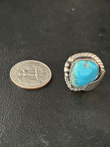 Navajo Blue Kingman Turquoise Ring | Sterling Silver | Sz 5 | Authentic Native American Handmade | 14701