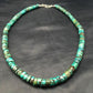 Southwestern Turquoise Heishi Bead Necklace | 9mm | 20" | Sterling Silver | 3672