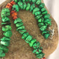 Spiny Green Magnesite Navajo Sterling Silver Necklace | 20" | Southwestern Handmade | 8069