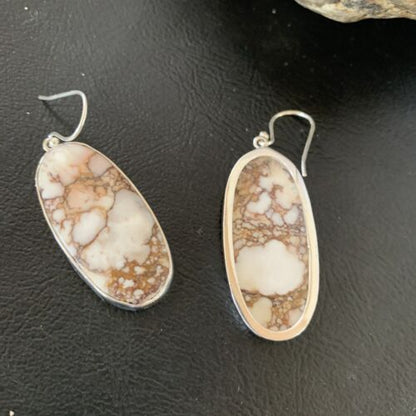 Southwestern Women's Navajo Wild Horse Earrings | Sterling Silver | Authentic Native American Handmade | 12031