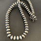 Navajo Pearl Rondelle Necklace | Sterling Silver Beads | Handmade | 17" | 2156