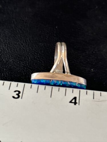 Navajo Blue Opal Inlay Band Ring | Sz 6 | Authentic Native American Handmade | 14702