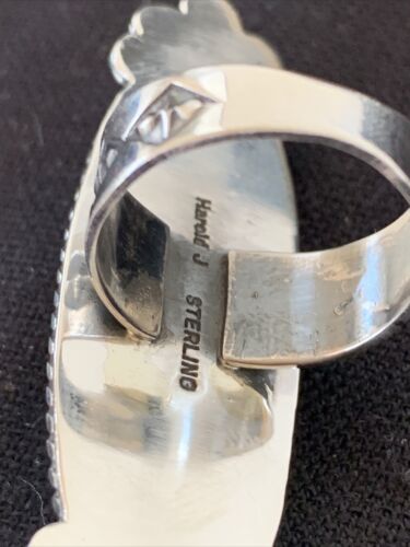 Native American Women's Navajo Blue Kingman Turquoise Ring | Sterling Silver | Sz 9 | 1009