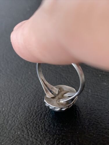Southwestern Old Pawn Navajo Blue Turquoise Ring | Sterling Silver | Sz 5.5 | 10775
