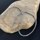 Navajo Pearls 4mm Multi-Color Bead Necklace | Sterling Silver | 18" | Single Strand | Southwestern