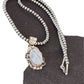 Navajo Blue Larimar Pendant Necklace | Sterling Silver Beads | Authentic Native American Handmade | 1212