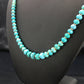 Navajo Faceted Blue Turquoise Necklace | Gold Filled Beads | Authentic Native American | 24" | 2908