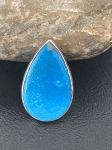 Navajo Women's Blue Kingman Turquoise Ring | Sterling Silver | Sz 9 | Authentic Native American Handmade | 11618