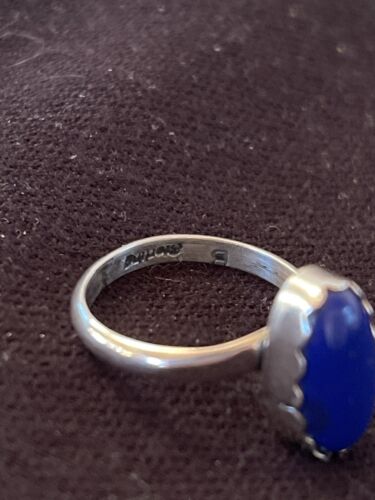 Native American Navajo Sterling Silver Navy Blue Lapis Ring | Sz 7 | 1131