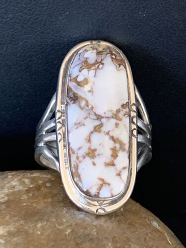 Southwestern Navajo Wild Horse Turquoise Ring | Sterling Silver | Sz 10 | 01874