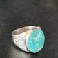 Navajo Blue Kingman Turquoise Ring | Sterling Silver | Sz 11 | Authentic Native American Handmade | 14145