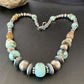 Navajo Pearl Dry Creek Turquoise Beads Necklace | Sterling Silver | 21" | Authentic Native American Handmade | 10980