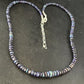 Native American Blue Opal Necklace | Sterling Silver | Navajo Handmade | 18" | 14534
