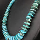 Navajo Sterling Silver Blue Graduated Turquoise Necklace | Authentic Native American | 23" | 1348