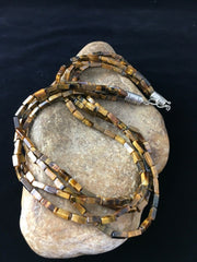 Navajo Tigers Eye Spiny Multi-Color Turquoise Sterling Necklace 19" | Handmade Jewelry | 1789