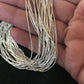 Native American Heishi Tubes Necklace | 30 Strands Liquid Sterling Silver | 23" | 8481