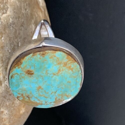 Navajo Men's Classic Blue Turquoise #8 Ring | Sterling Silver | Sz 9 | 1828