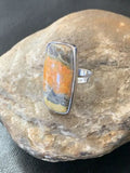 Southwestern Navajo Yellow Bumble Bee Jasper Ring | Sterling Silver | Sz 7 | 11551