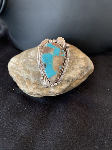 Native American Men's Navajo Blue Royston Turquoise Ring | Sterling Silver | Sz 9 | 676