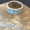 Navajo Women's Turquoise Ring | Sterling Silver | Sz 5 | Authentic Native American Handmade | 12467