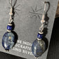 Navajo Lapis Lazuli Bead Dangle Earrings | Sterling Silver | 1" | Authentic Native American Handmade | 13329