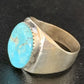 Navajo Blue Kingman Turquoise Ring | Sterling Silver | Sz 11 | Authentic Native American Handmade | 14142