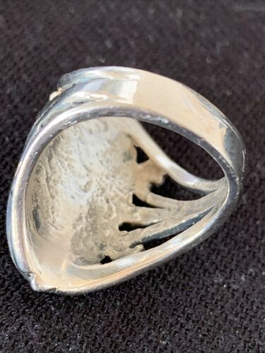 Native American Navajo Lapis & Opal Inlay Ring | Sterling Silver | Sz 7 | 1484