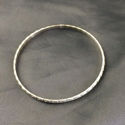 Southwestern Navajo Stamped Cuff Bracelet | Sterling Silver | Authentic Native American Handmade | 10254