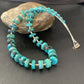 Navajo Turquoise Heishi Necklace | Sterling Silver Tube Beads | Authentic Native American Handmade | 20" | 11775
