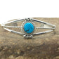 Navajo Blue Turquoise Children's Bracelet | Sterling Silver | Authentic Native American Handmade | 4375