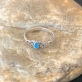 Southwestern Old Pawn Navajo Blue Turquoise Ring | Sterling Silver | Sz 7 | 10876