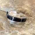 Native American Handmade Navajo Black Onyx Inlay Band Ring | Sz 6.5 | 12466
