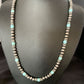 Navajo Pearls Dry Creek Turquoise Bead Necklace | Sterling Silver | 22" | 13164