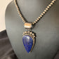 Native American Navajo Blue Lapis Pendant Necklace | Sterling Silver | Authentic Handmade | 11674