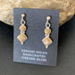 Minimalist Dangle Inlay Navajo Sterling Silver Orange Spiny Oyster Earrings | Handmade | 12679
