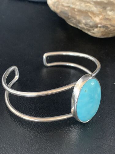 Southwestern  Women's  Blue Larimar Cuff Bracelet | Sterling Silver | Handmade | 14068