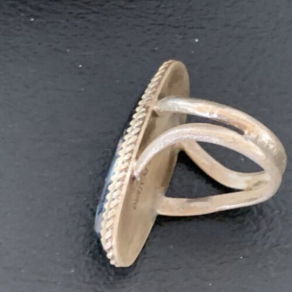 Navajo Black Onyx Ring | Sterling Silver | Sz 6 | Authentic Native American Handmade | 11954