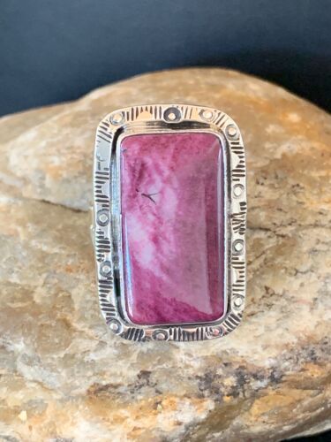 Navajo Purple Spiny Oyster Ring | Sterling Silver | Sz 10 | Authentic Native American Handmade | 4116