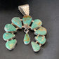 Navajo Green Royston Turquoise Pendant | Authentic Native American Sterling Silver | Naja | 12104