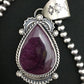 Navajo Purple Spiny Oyster Pendant with Pearls | Sterling Silver Necklace | Authentic Native American Handmade | 4874