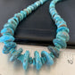 Navajo Pearl Graduated Sterling Silver Necklace with Natural Blue Turquoise | Authentic Native American | 22" | 10460