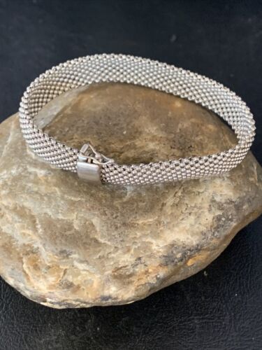 Native American Mesh Bracelet | Sterling Silver | 8" | 14193